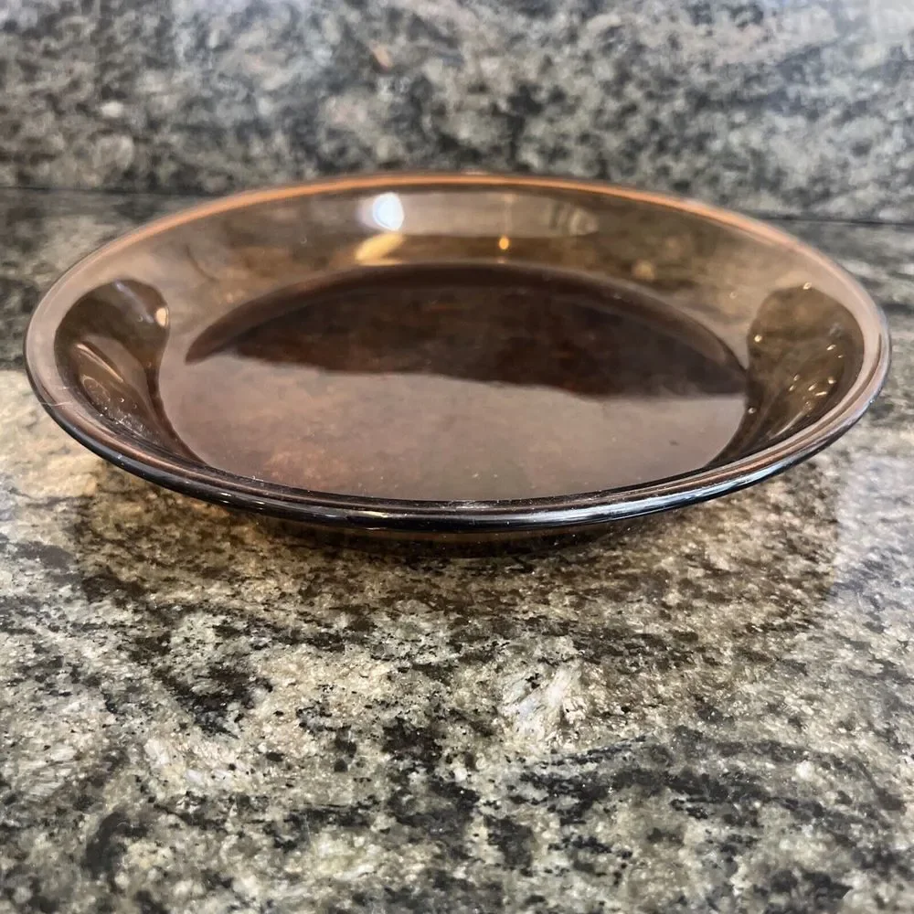 Vintage Anchor Hocking Fire King Amber Colored‎ Brownie Dish 9